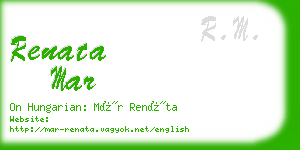 renata mar business card